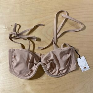 Shade & Shore Women's Nude Bikini Top with Underwire  36 C (OM)